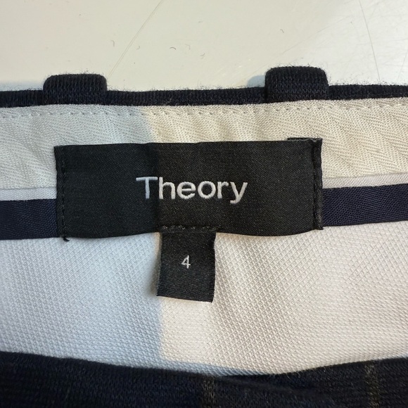 Theory Straight Trouser Windowpane Knit Size 4 - Picture 4 of 10